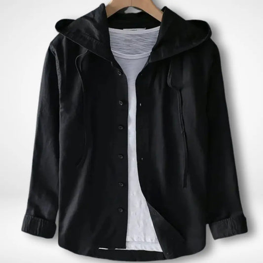 Leichte Kapuzenbluse mit offener Front für Herren – Jason