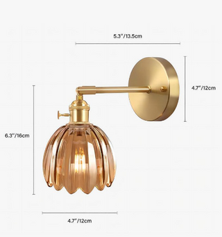 Elegante Tulip Glas Mid century Retro Wandleuchten