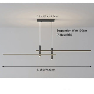 Schlanke moderne LED Pendelleuchte – Höhenverstellbar & Dimmbar