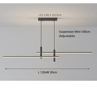 Schlanke moderne LED Pendelleuchte – Höhenverstellbar & Dimmbar