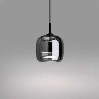 Moderne elegante schwarze Glas-Hängeleuchte